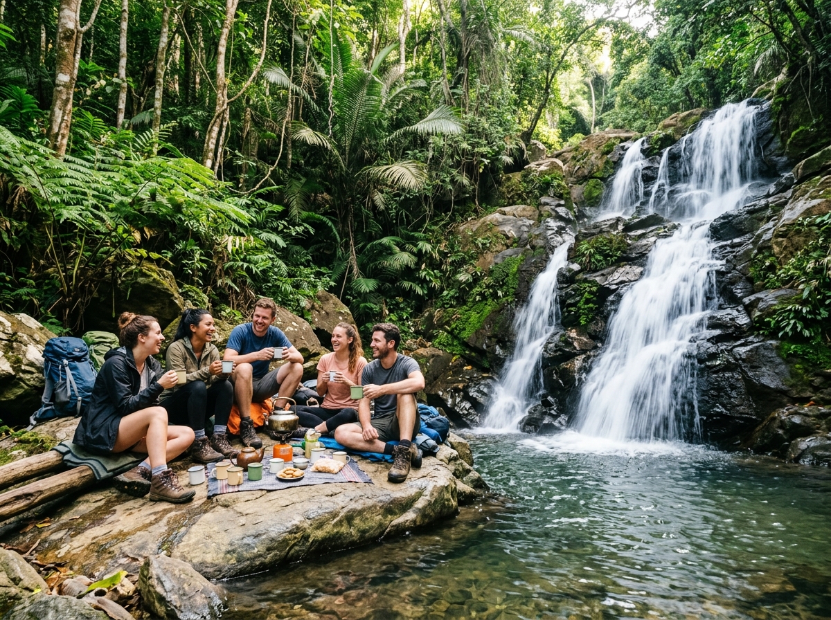 Tea by the Waterfall